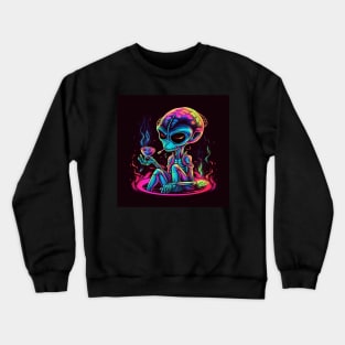 Trippy alien Crewneck Sweatshirt